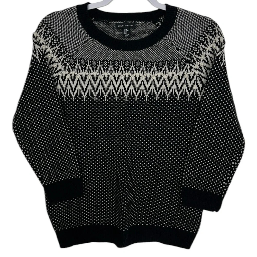 Willi Smith New Women’s M Lambswool Blend‎ Crewneck Pom Pom Pullover Sweater